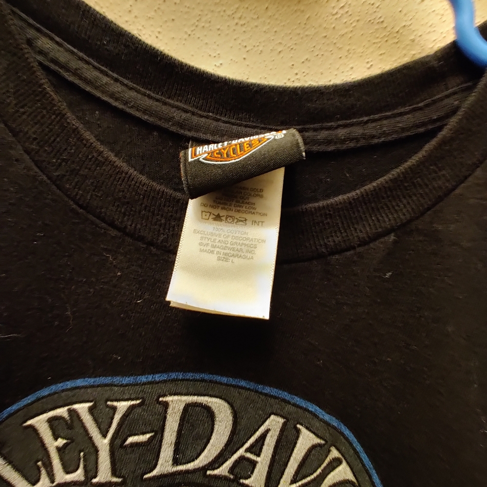 Mens Size Large Harley-Davidson Black Sleeveless T-Shirt - Picture 4 of 11